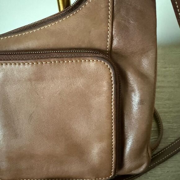 Fossil Crossbody Travel Wallet Bag in Brown Leather - Picture 6 of 10
